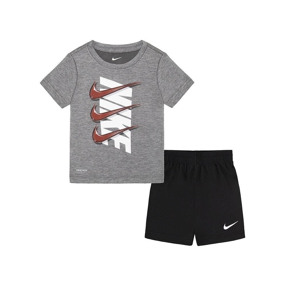 Nike Baby Boys' Dropset Graphic Tee & Quick-Dry Shorts Set